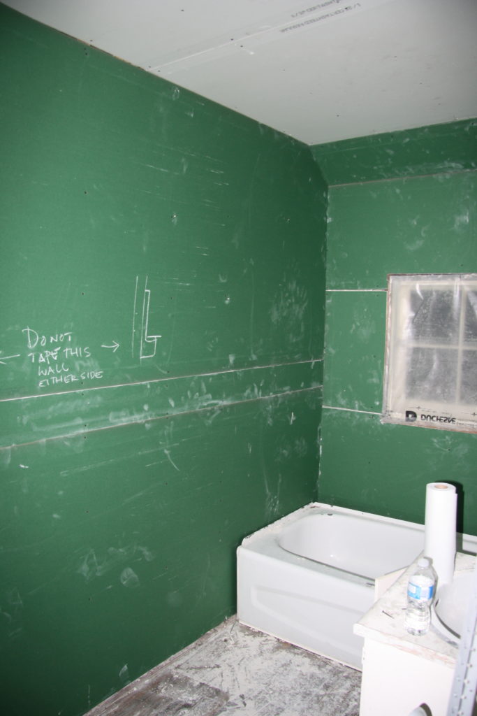 royaldrywall_Greenboard_installation_bathroom